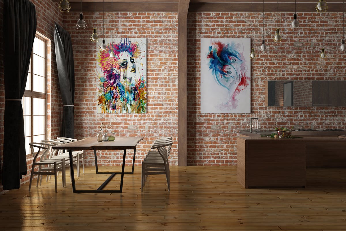 工作室艺术作品油画展示样机模板Vol.6 Picture Art Mockup [Vol 6]插图