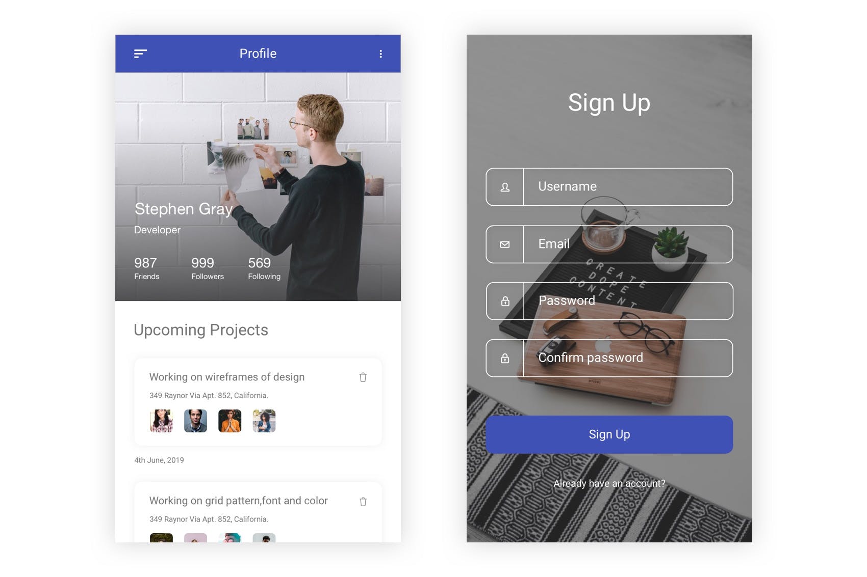 每日任务管理APP应用程序UI设计套件PSD模板 ToDo – Daily Task Management  App for Photoshop插图(3)