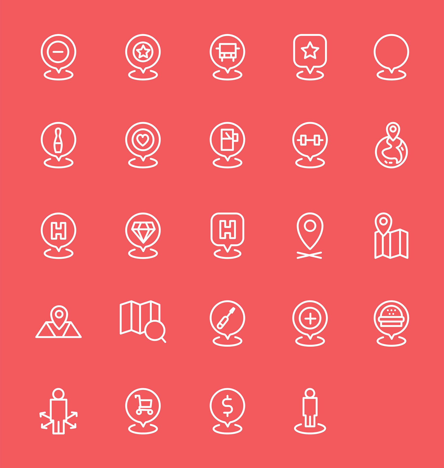 24 枚地图占位符图标