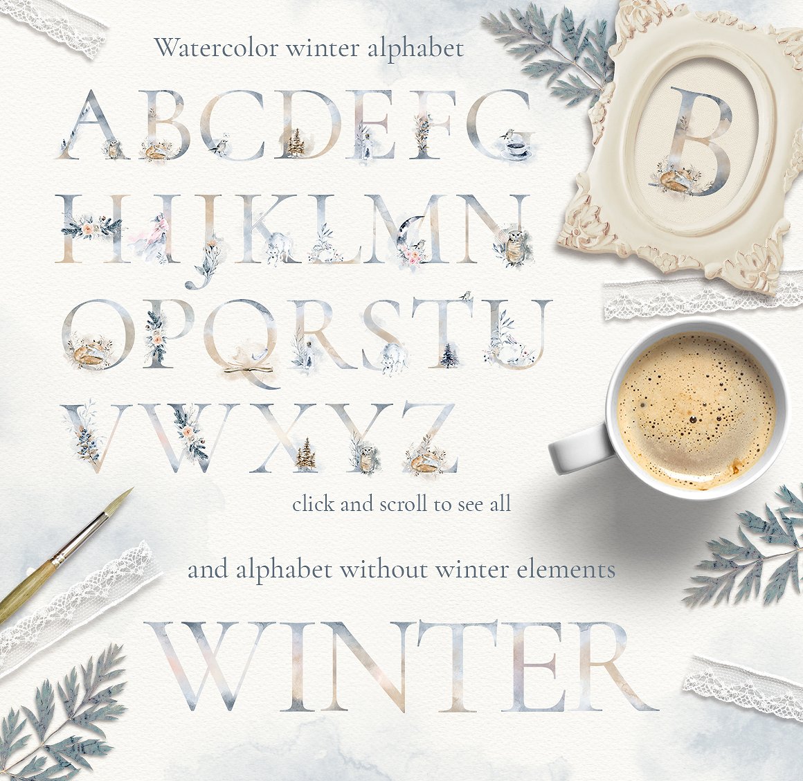 神奇和优雅的冬季森林素材合辑下载3.31GB[png,jpg,abr]插图(8)