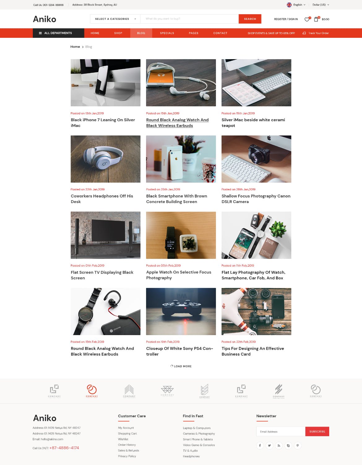 多用途数码电子网上商城设计PSD模板 Aniko | Multipurpose Electronics eCommerce PSD插图(13)