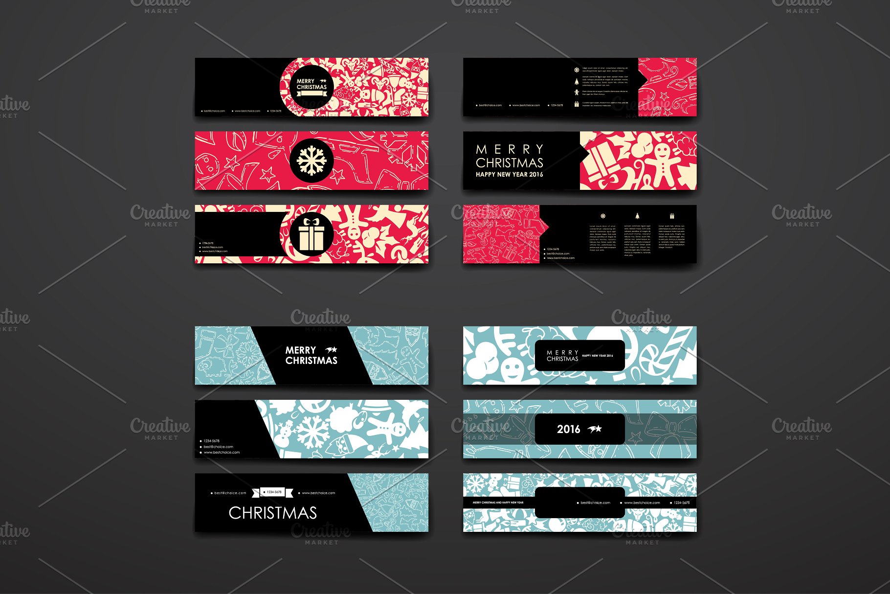 圣诞节主题小册子模板 Merry Christmas Brochures插图(41)