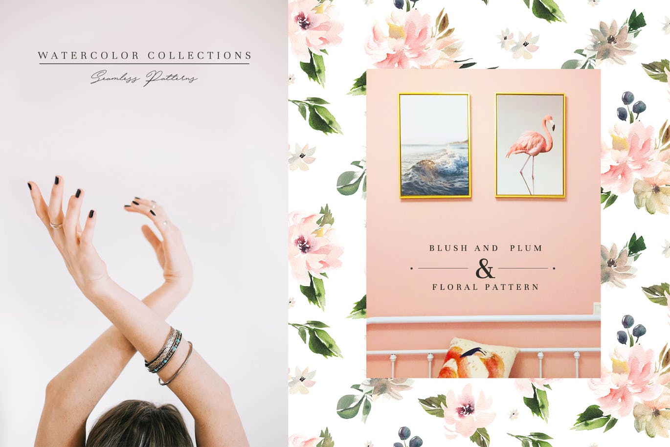 腮红色水彩花卉手绘高清PNG素材 Watercolor Blush & Plum插图(4)