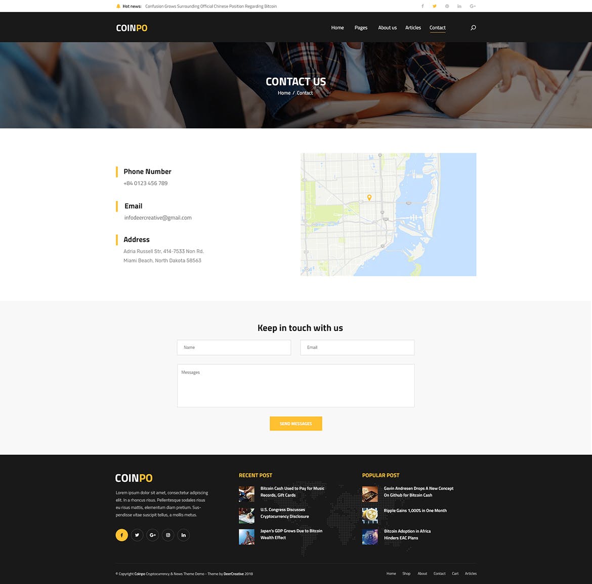 比特币/加密货币主题网站设计PSD模板 Coinpo | Bitcoin & Crypto Currency PSD Template插图(4)