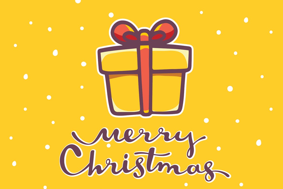 圣诞节&新年庆祝主题简易矢量手绘图形素材 Collection of Christmas cards插图