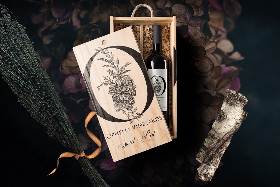 魔法花卉装饰字母创意字母集 Enchanted Florals Monogram Set插图(7)