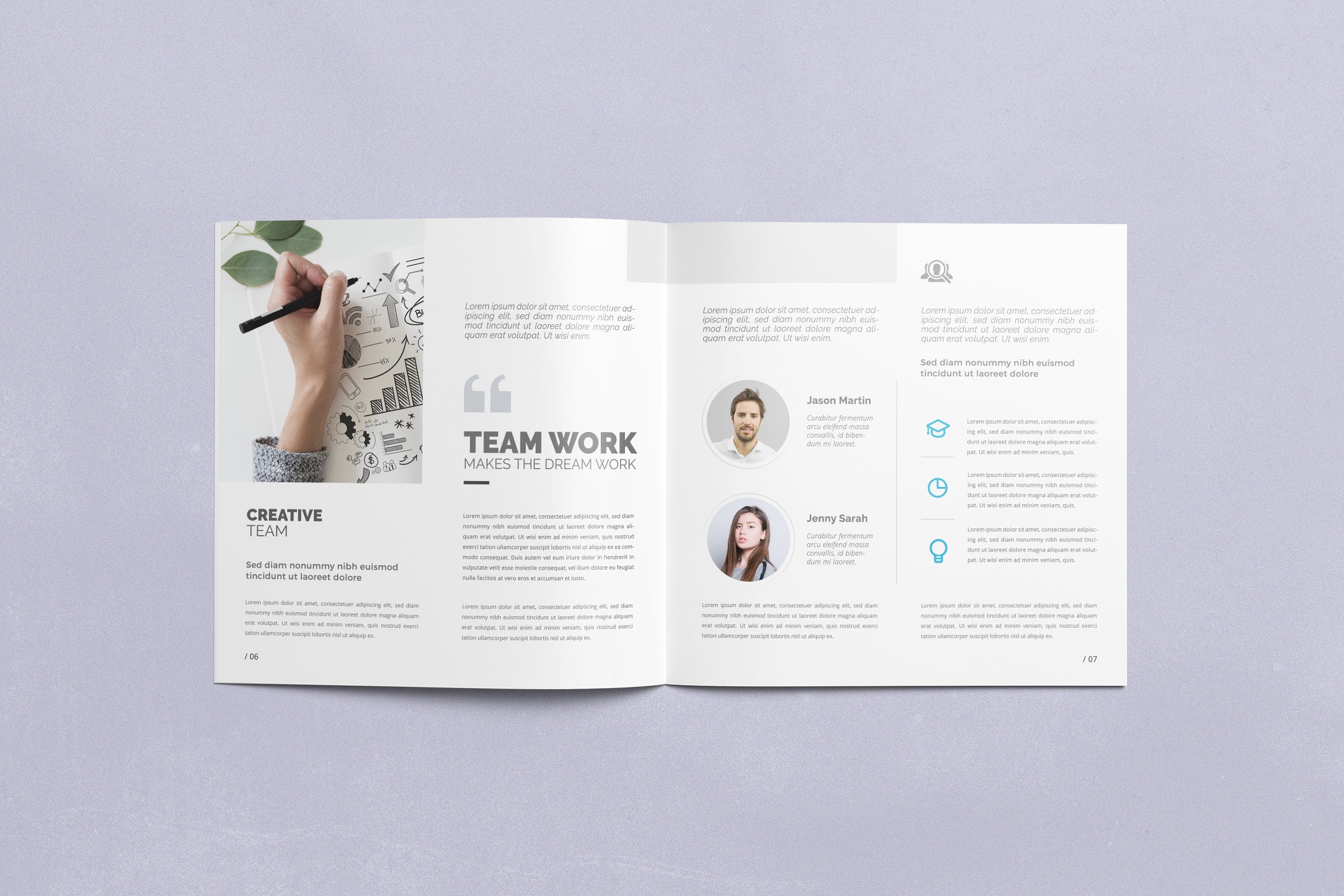 现代简约的多用途广场小册子插图(3)