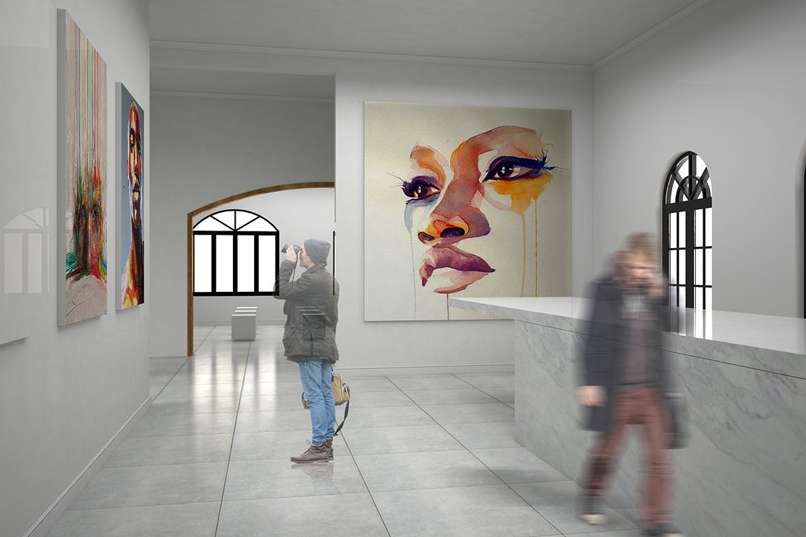 室内设计巨型画框样机模板素材v11 Exhibittion Mockup [vol11]插图(4)