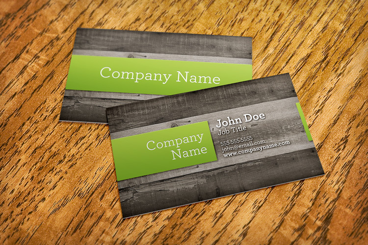 复古背景企业名片样机模版 Realistic Business Card Mockup Template 1插图(2)