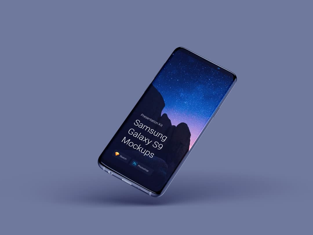 超级主流桌面&移动设备样机系列：Samsung Galaxy S9  三星智能手机样机 [兼容PS,Sketch;共2.11GB]插图(4)