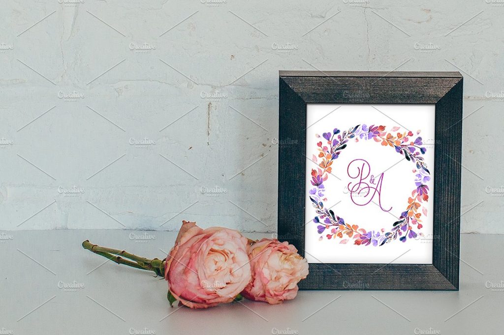 6款精致手绘紫罗兰色植物元素下载[psd,png]插图(4)