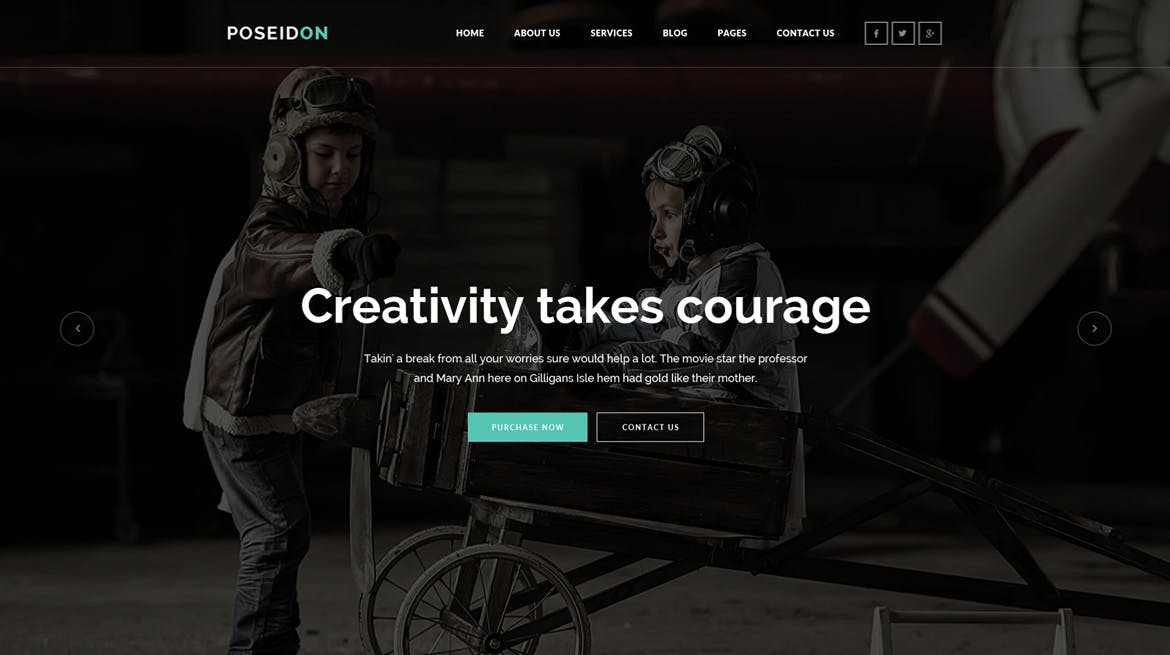 多用途多行业适用主题网站设计PSD模板 Poseidon : MultiPurpose PSD Template插图(1)