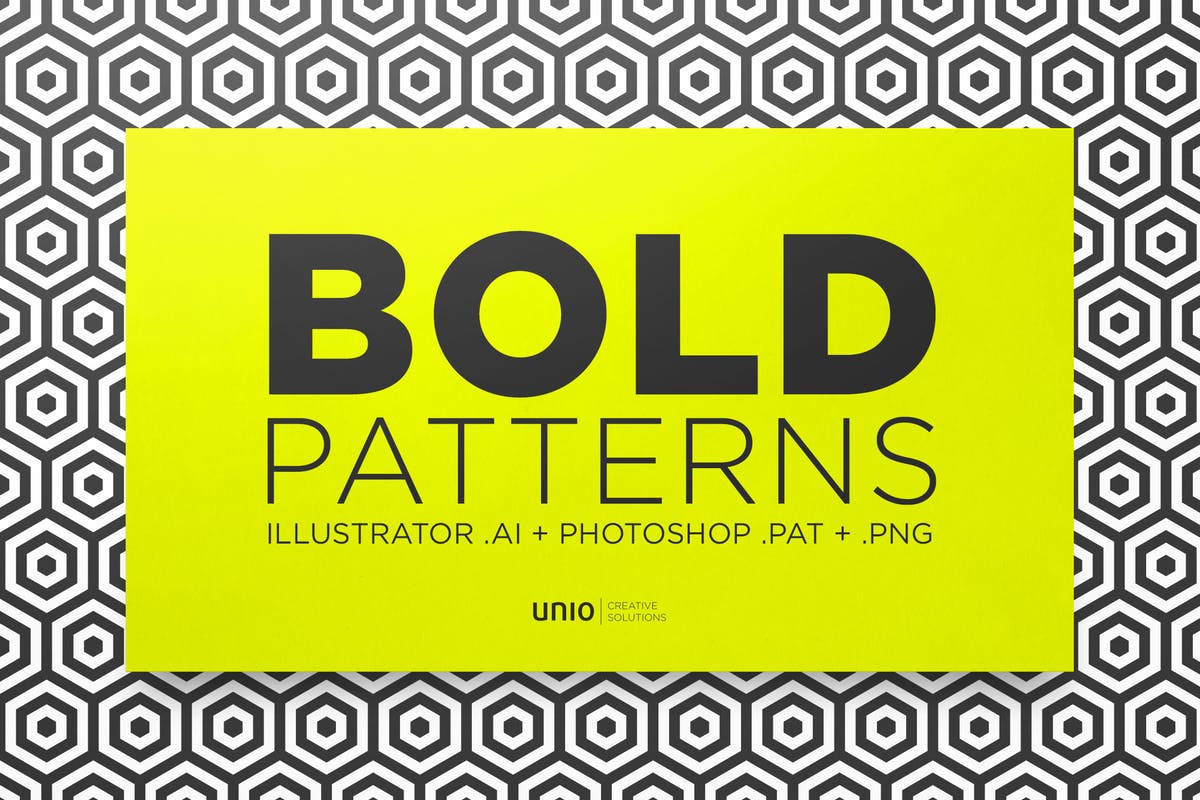 20种粗线条几何图形外观纹理 Bold Patterns插图