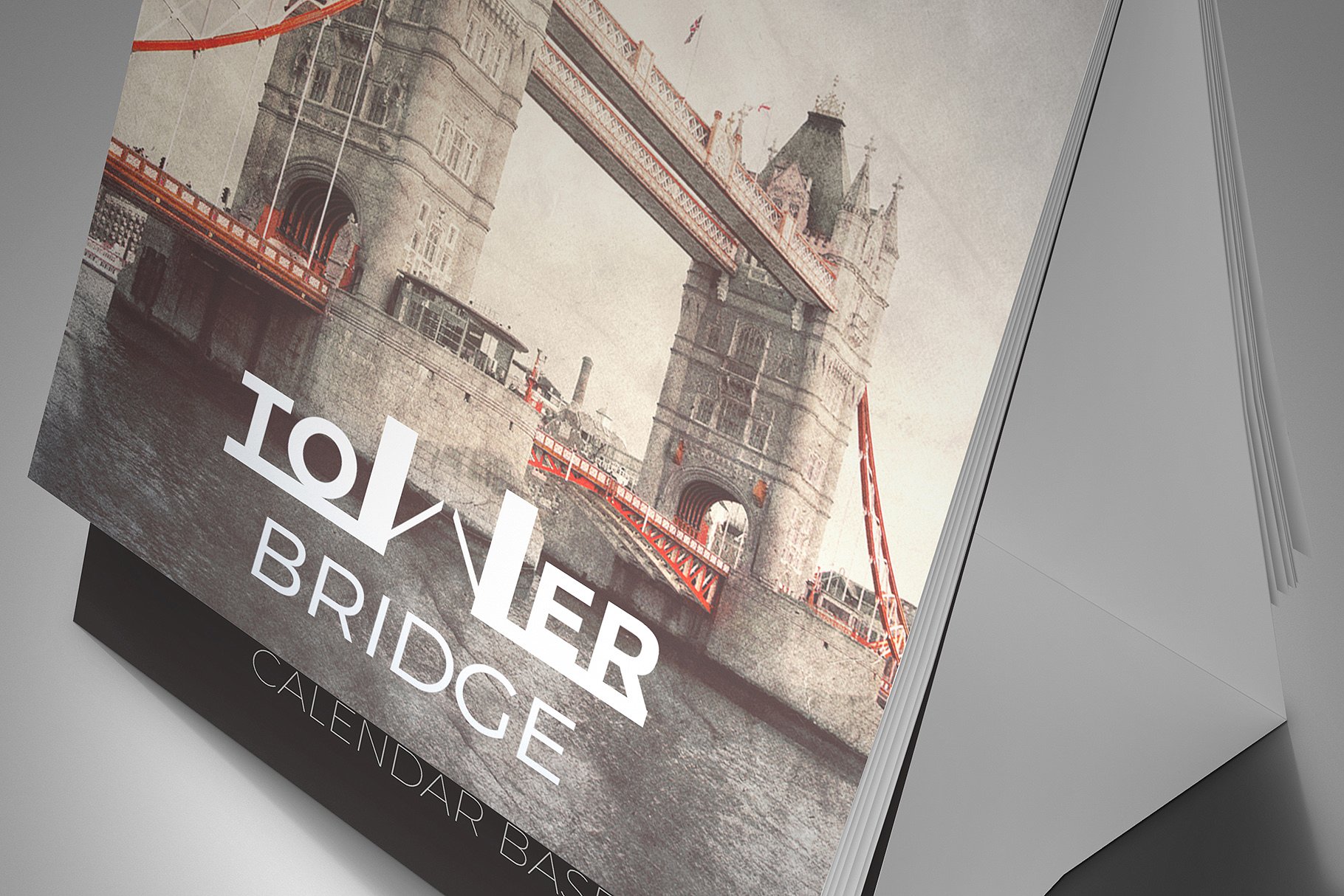 桌面日历封面设计展示样机 Table Calendar Mockups v.1插图(1)