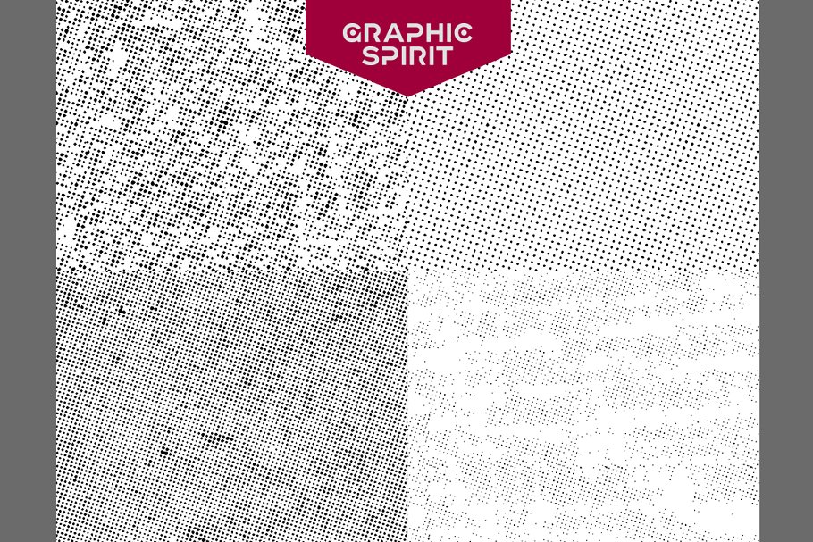 半色调圆点图案纹理 Vector Halftone Dot Patterns Pack插图(3)