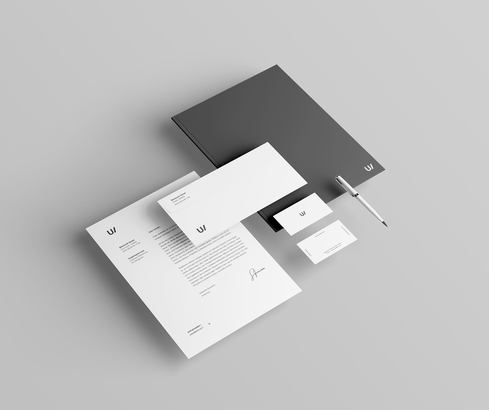 企业品牌VI视觉设计展示办公用品样机套件PSD模板 Stationery Branding & Identity Mockup – PSD插图(6)