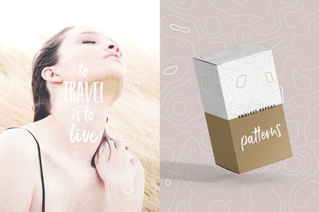 地形图形背景纹理 Topographic Maps Patterns插图(2)