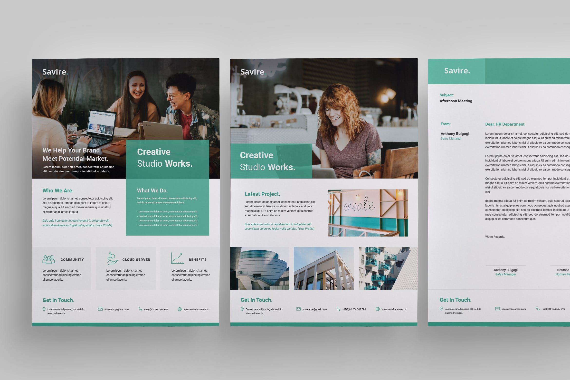 通用型企业简介宣传单设计模板 Corporate Flyer插图