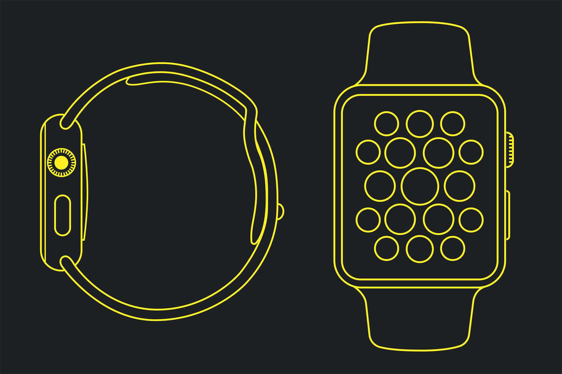 Simple Apple Watch Wireframe