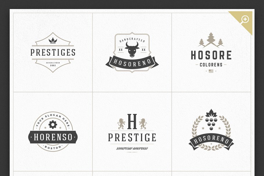 1000+复古风格Logo&徽章模板 1000 Logos and Badges Bundle插图(21)