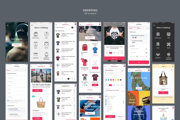 200+界面模板多用途 APP UI 套件 PORTAL UI PACK @1x FOR SKETCH APP插图(8)