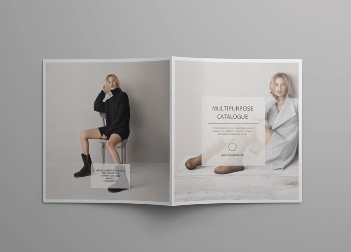 方形多用途产品目录设计模板v4 Square Catalogue Template Vol. 4插图(9)