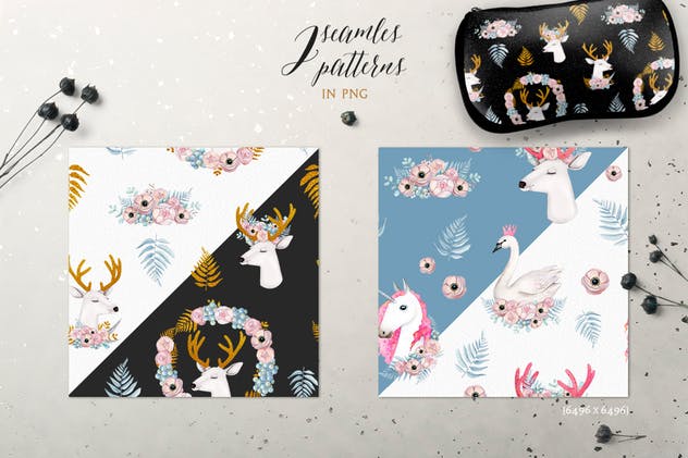 神奇白色魔法水彩插画集 WHITE MAGIC watercolor set插图(7)