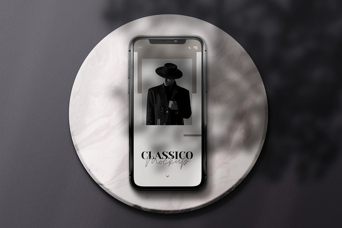 优雅阴影背景iPhone智能手机屏幕预览样机 Modern Mobile Mockups插图(1)