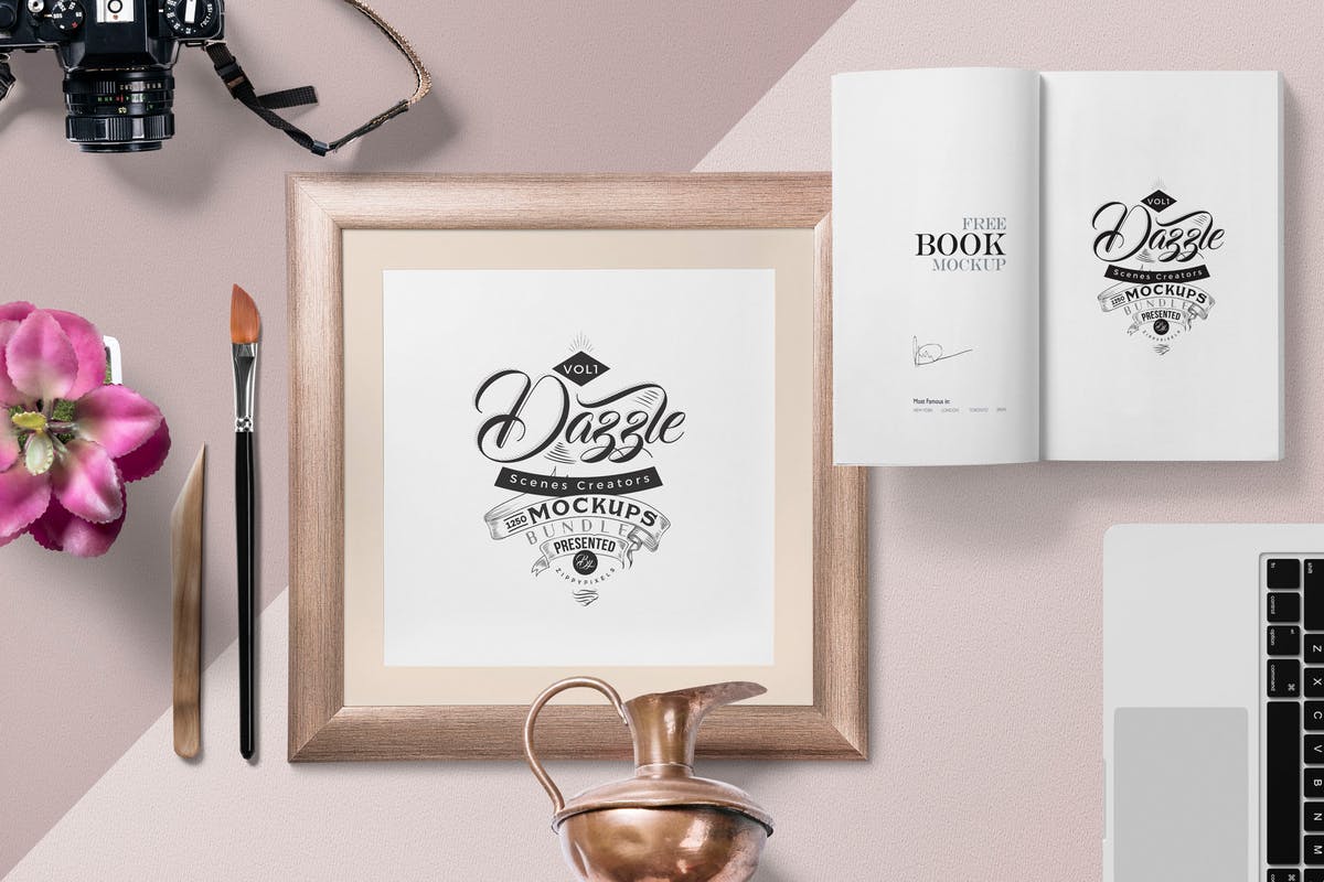 摄影艺术画框样机场景 Picture Frame Mockup Scenes插图