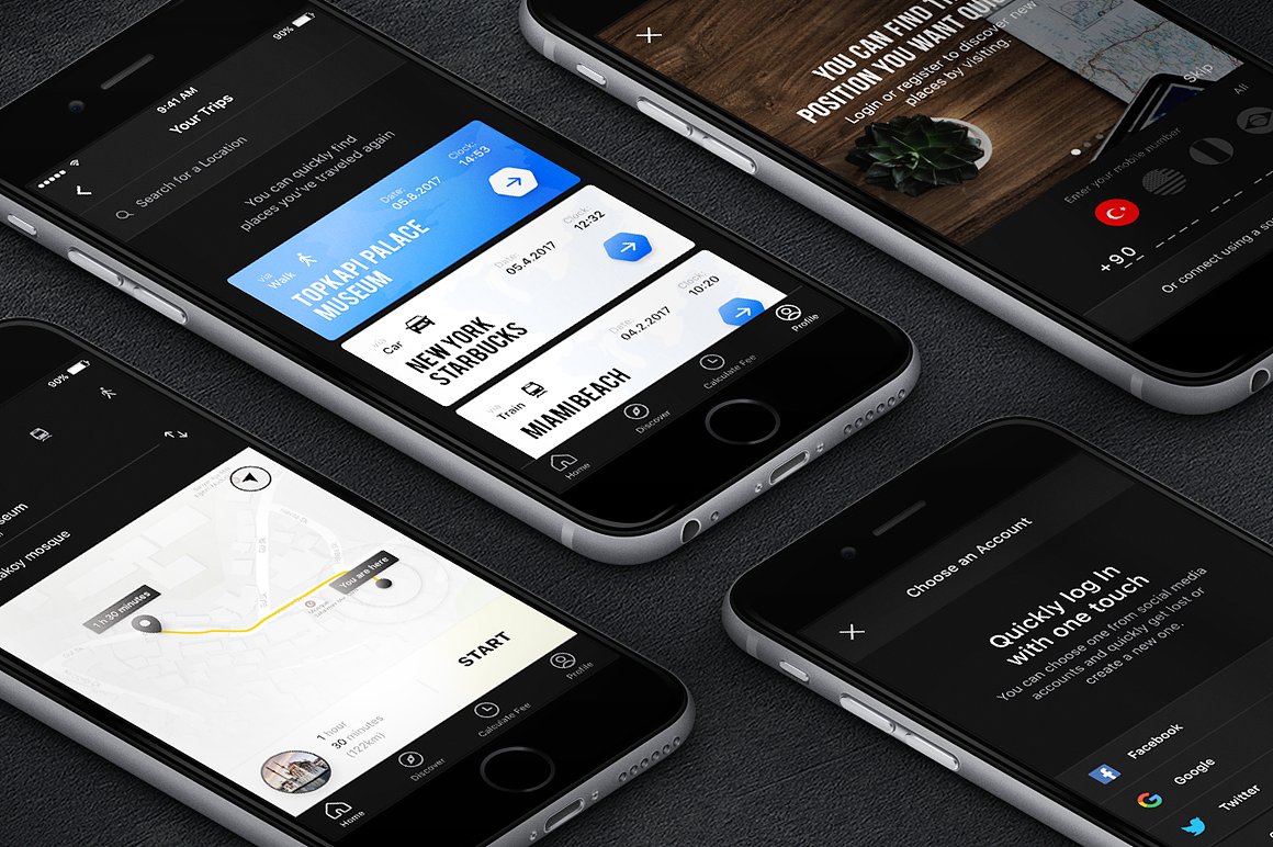 地图类出行应用 UI 套件 Nowgo UI Kit插图(2)