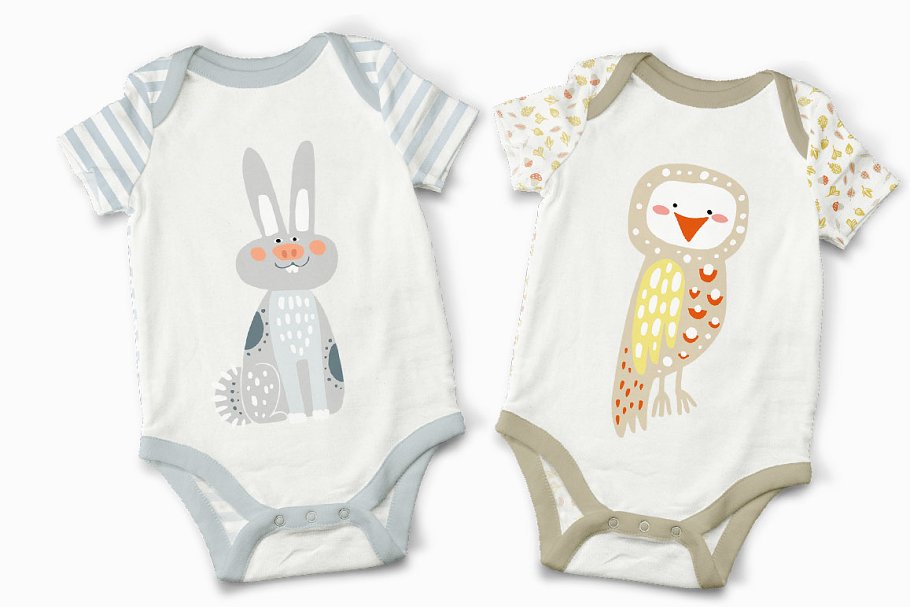 可爱的森林动物剪贴画 Cute Forest Animals Clipart插图(6)