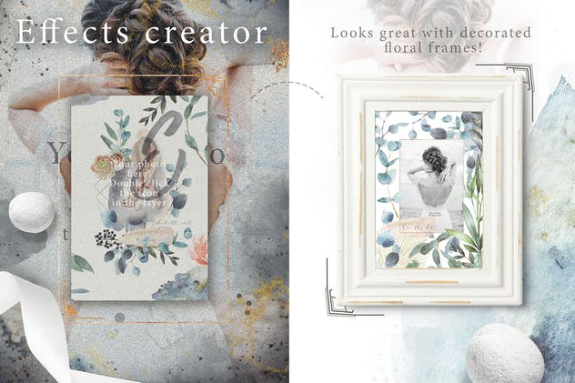 水彩花卉婚礼艺术家插画设计素材 Wedding frames “ARTARIAN” vol.2.1插图(10)