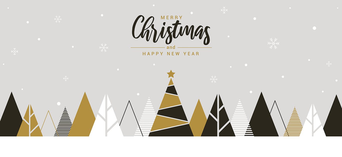 扁平设计风格创意圣诞节贺卡设计模板 Flat design Creative Christmas greeting card插图(8)