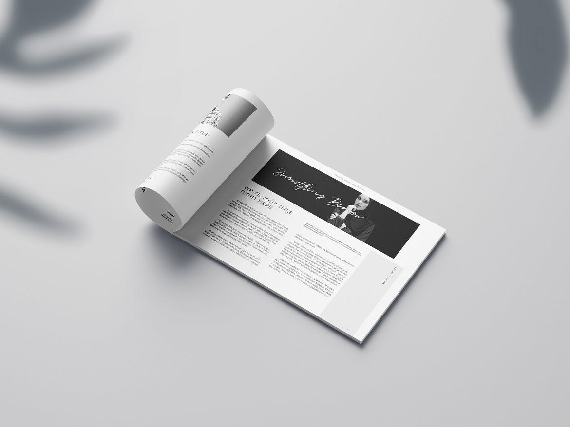 现代简约设计风格横版产品手册/画册设计模板 Lookbook Landscape插图(3)