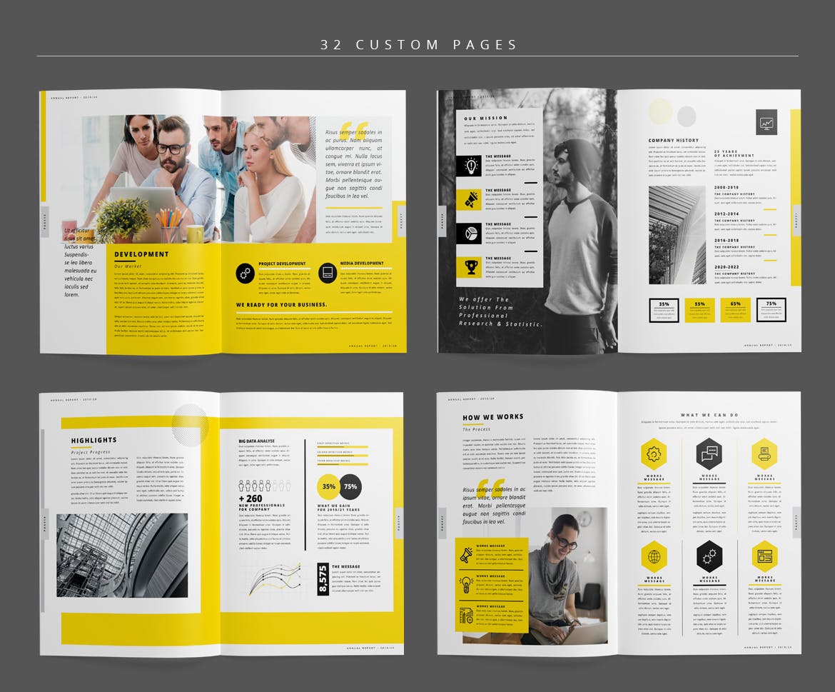 企业年度报告/市场年终报告设计模板 Annual Report插图(3)