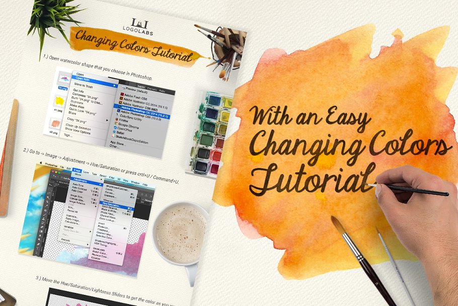 500款透明背景水彩纹理合集 Transparent Watercolor Textures Pack插图(4)