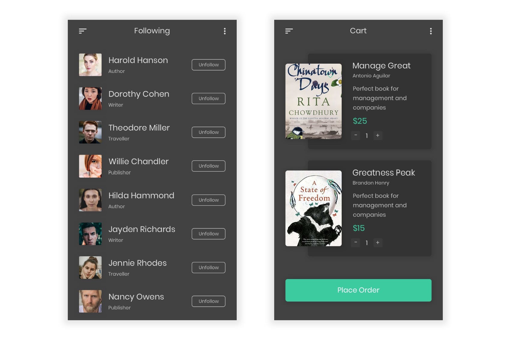 电子书&小说阅读APP应用UI设计PSD模板 Pustak – Book Reading UI Kit for Photoshop插图(7)