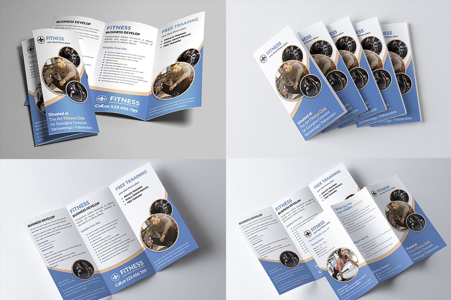 超级三折小册子模板合集 Trifold Brochure Big Bundle插图(3)