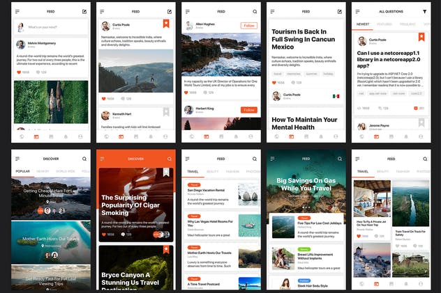 实用多用途APP应用UI套件UI模板 Mocha Mobile UI Kit插图(9)