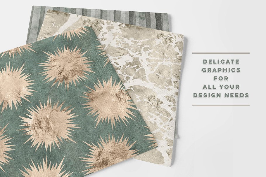 奢华魔幻玫瑰金箔几何图案设计纹理 Enchanted Dreams & Golden Hygge插图(1)