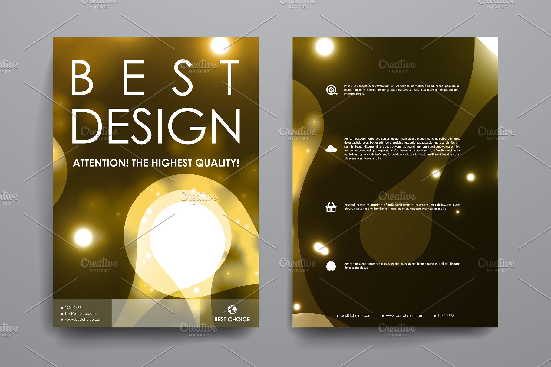 抽象图形背景小册子模板 Beautiful Brochures插图(1)