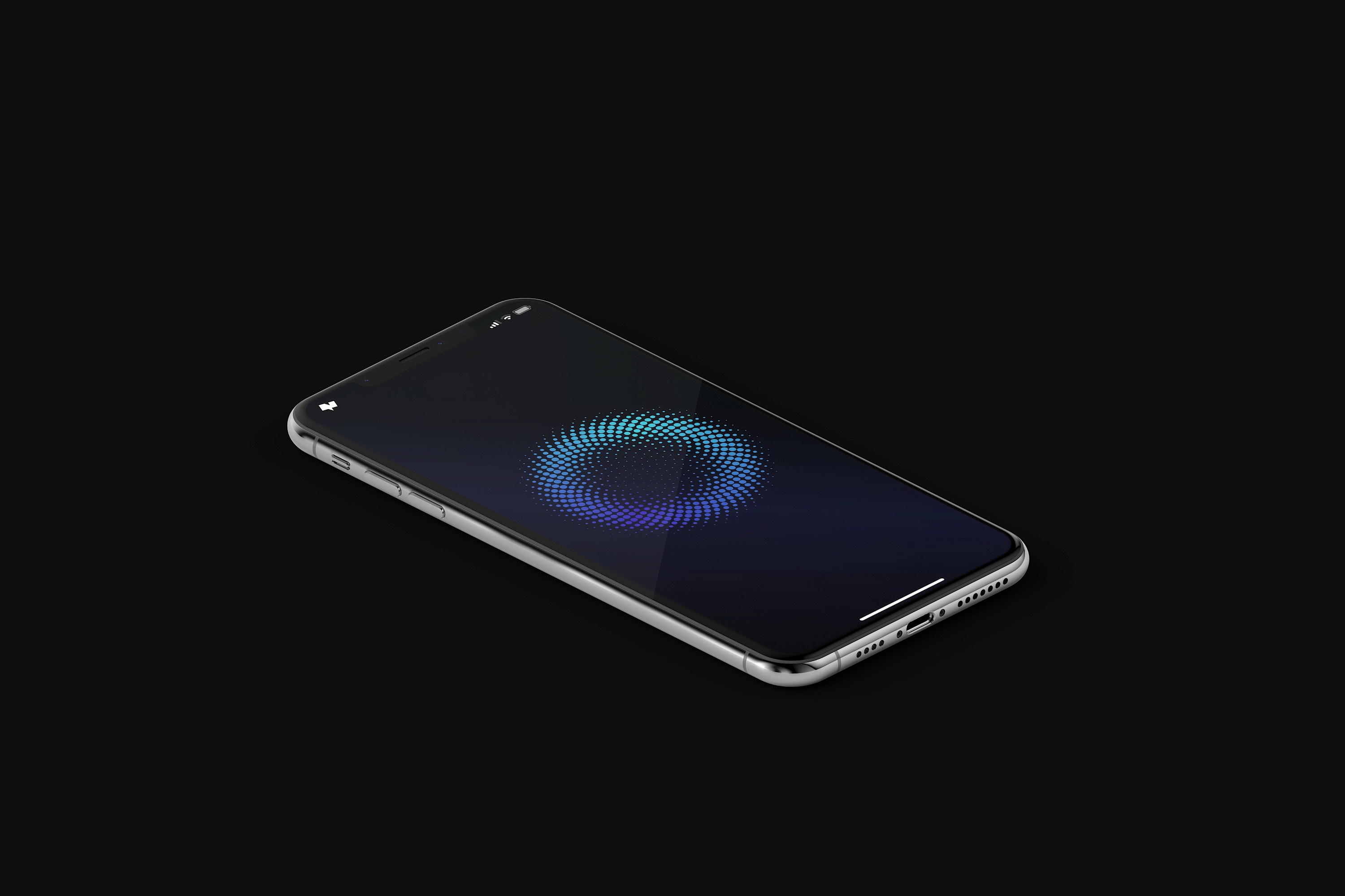 iPhone XS Max智能手机等距左视图样机 iPhone XS Max Mockup, Isometric Left View插图(4)