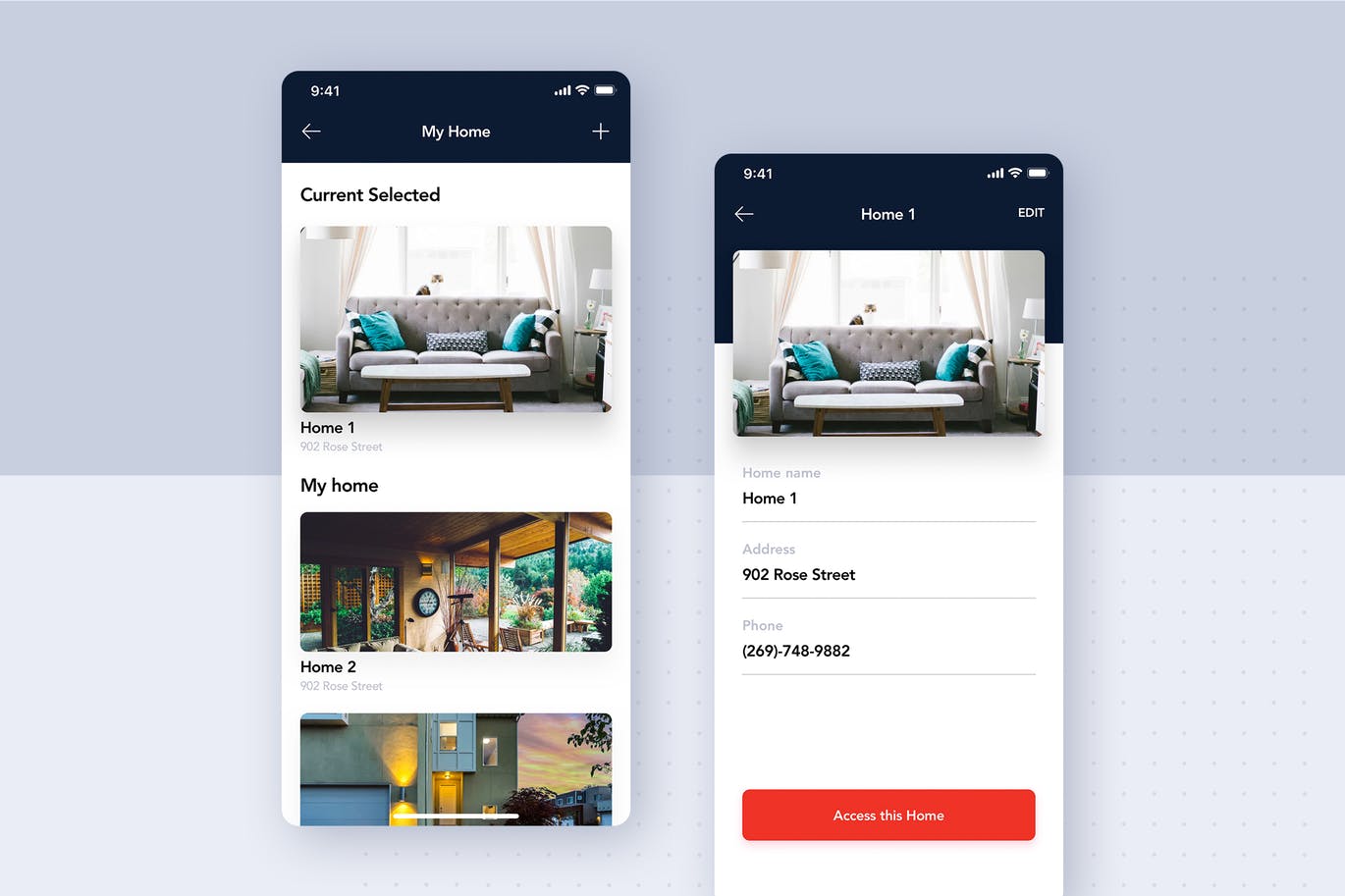 智能家居APP应用房屋管理界面设计SKETCH模板 Smart Home Controller Mobile UI Concept插图