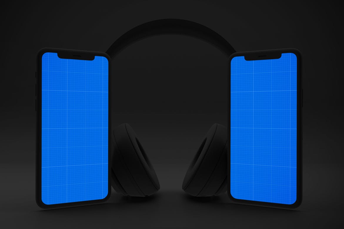 深色背景iPhone音乐APP应用UI设计效果图素材库精选样机 Dark iPhone Music App Mockup插图(10)