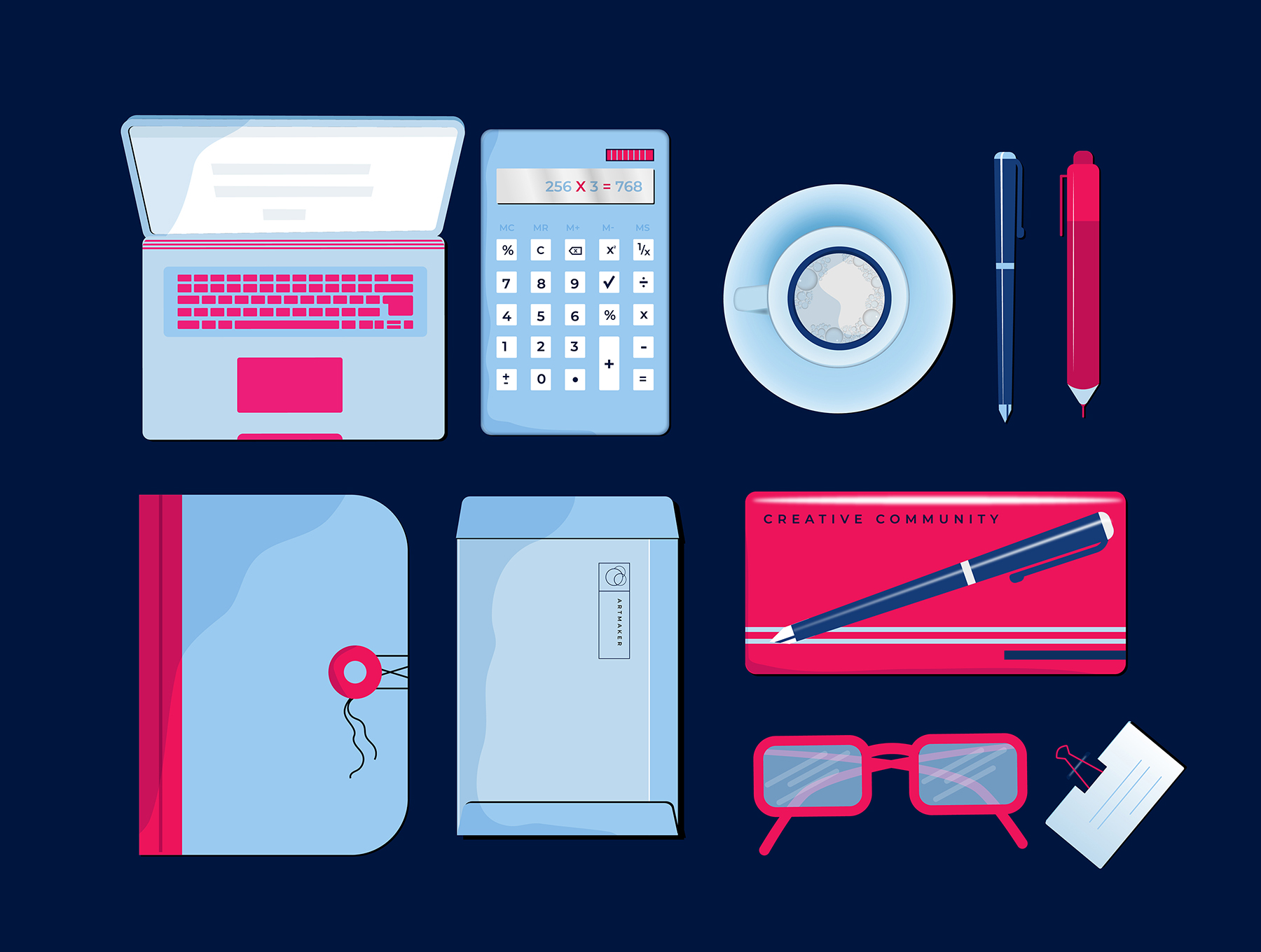 体现自由作家的插画套装下载[XD]插图(3)