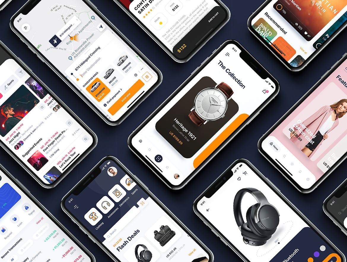 网上支付生活服务APP应用界面设计SKETCH素材 PALLAS – Multipurpose Card-based_SKETCH插图(1)