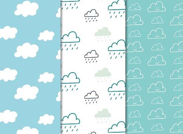 国外流行手绘儿童无缝图案插图(13)