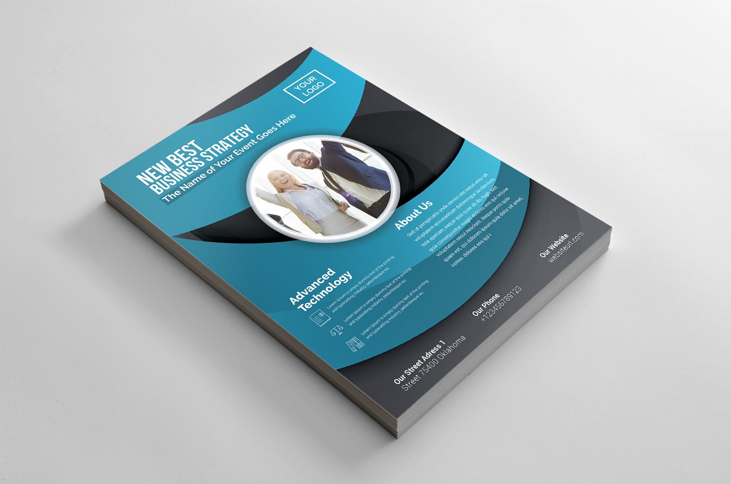 企业宣传&商业广告海报传单设计模板 Corporate Flyer插图(1)