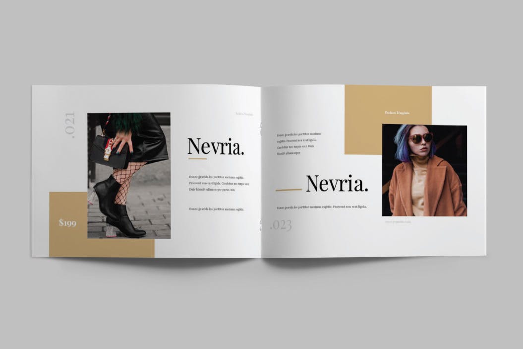A5横版产品目录Lookbook设计InDesign模板 NEVRIA – A5 Landscape Lookbook template插图(11)