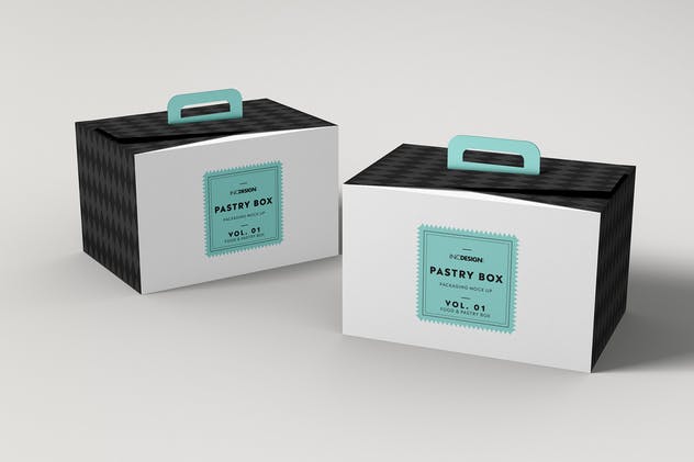 快餐盒糕点外带包装样机v1 Food Pastry Boxes Vol.1: Packaging Mockups插图(3)